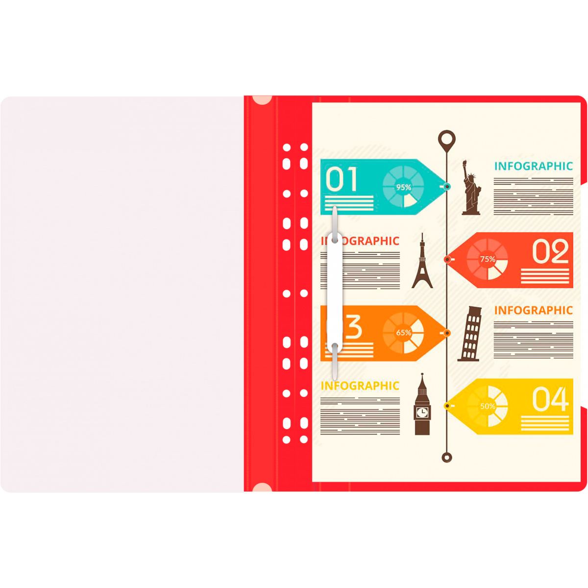 Папка Бюрократ PS-P20RED - фото 5