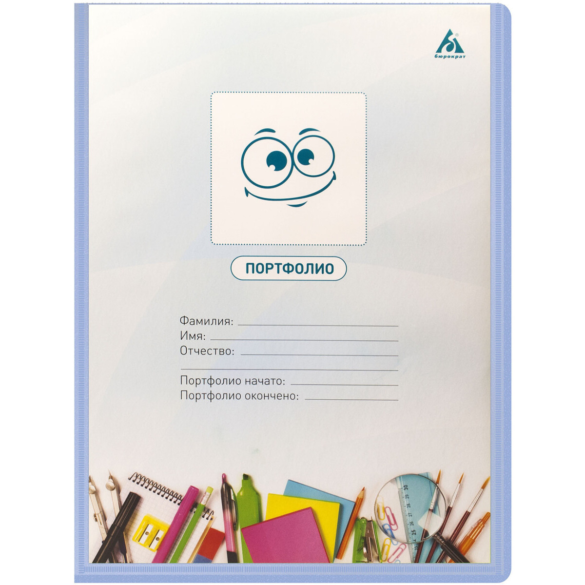 Папка-портфолио Бюрократ GEMPP40AZURE