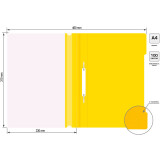 Папка-скоросшиватель Бюрократ PSL20YEL (-PSL20YEL)