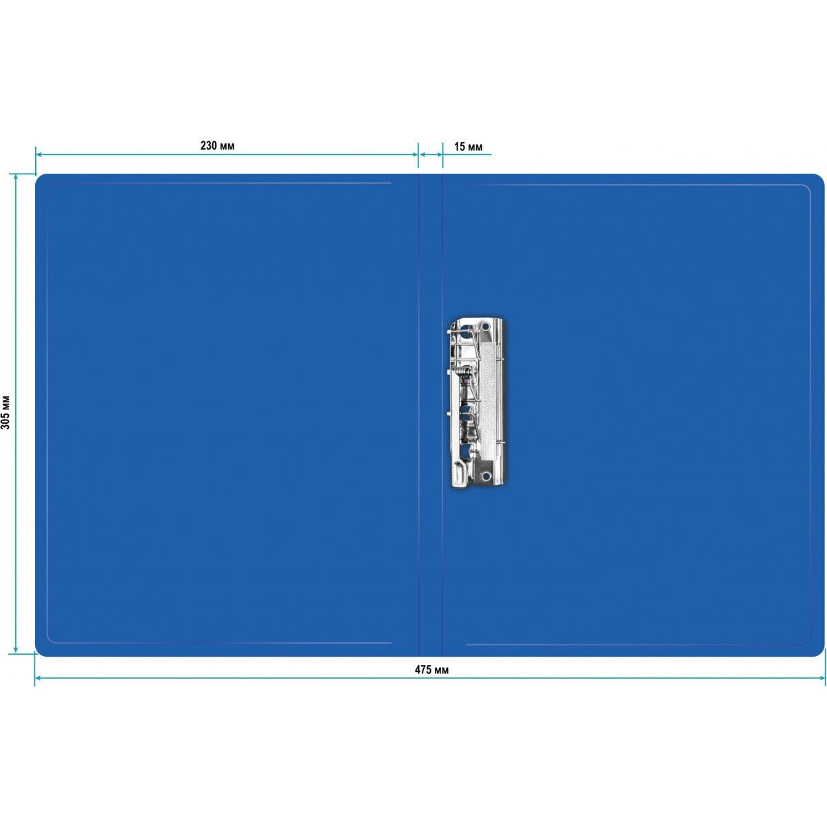 Папка с зажимом Бюрократ PZ05CBLUE - -PZ05CBLUE - фото 5