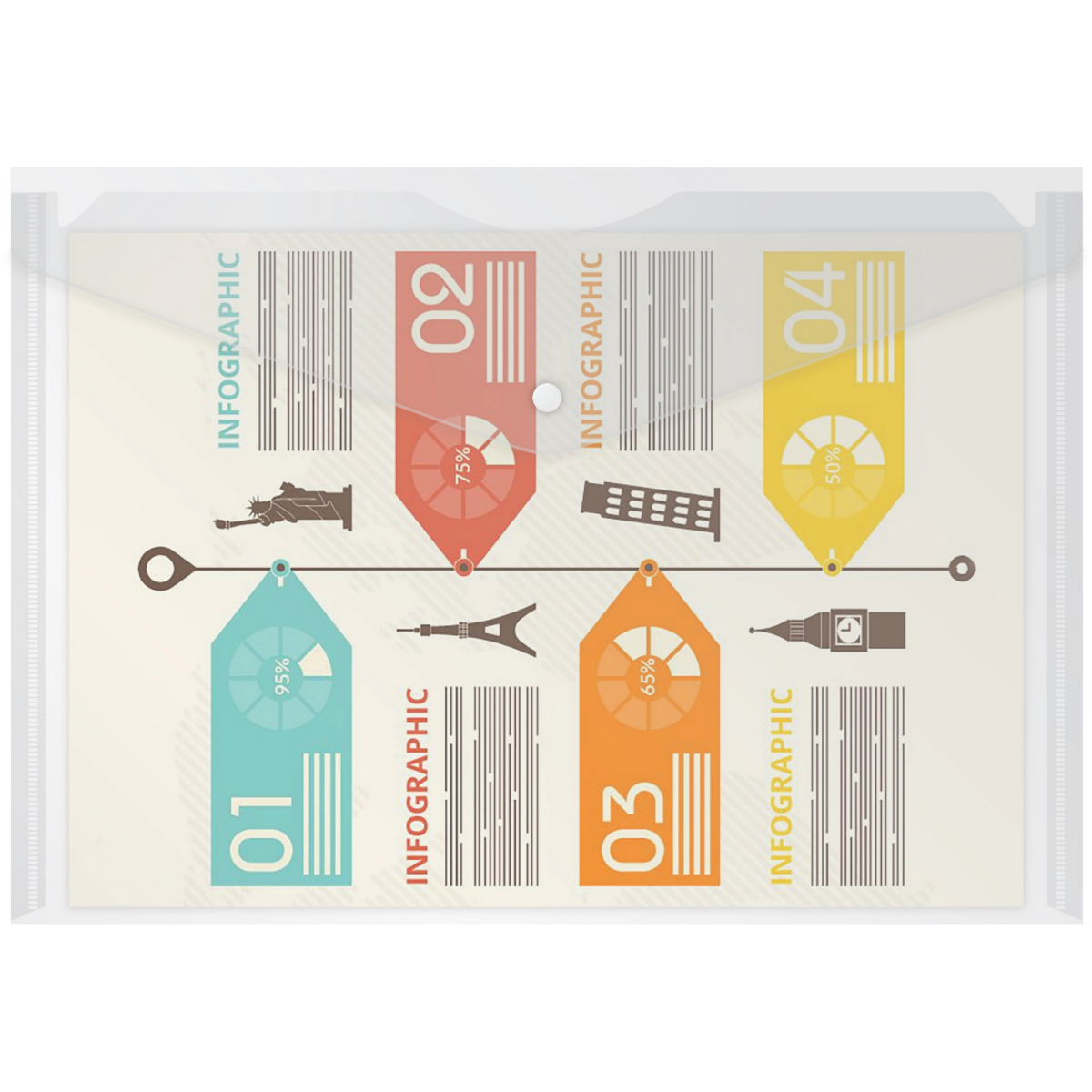 Папка-конверт Бюрократ PK803TCLEAR - -PK803TCLEAR - фото 2