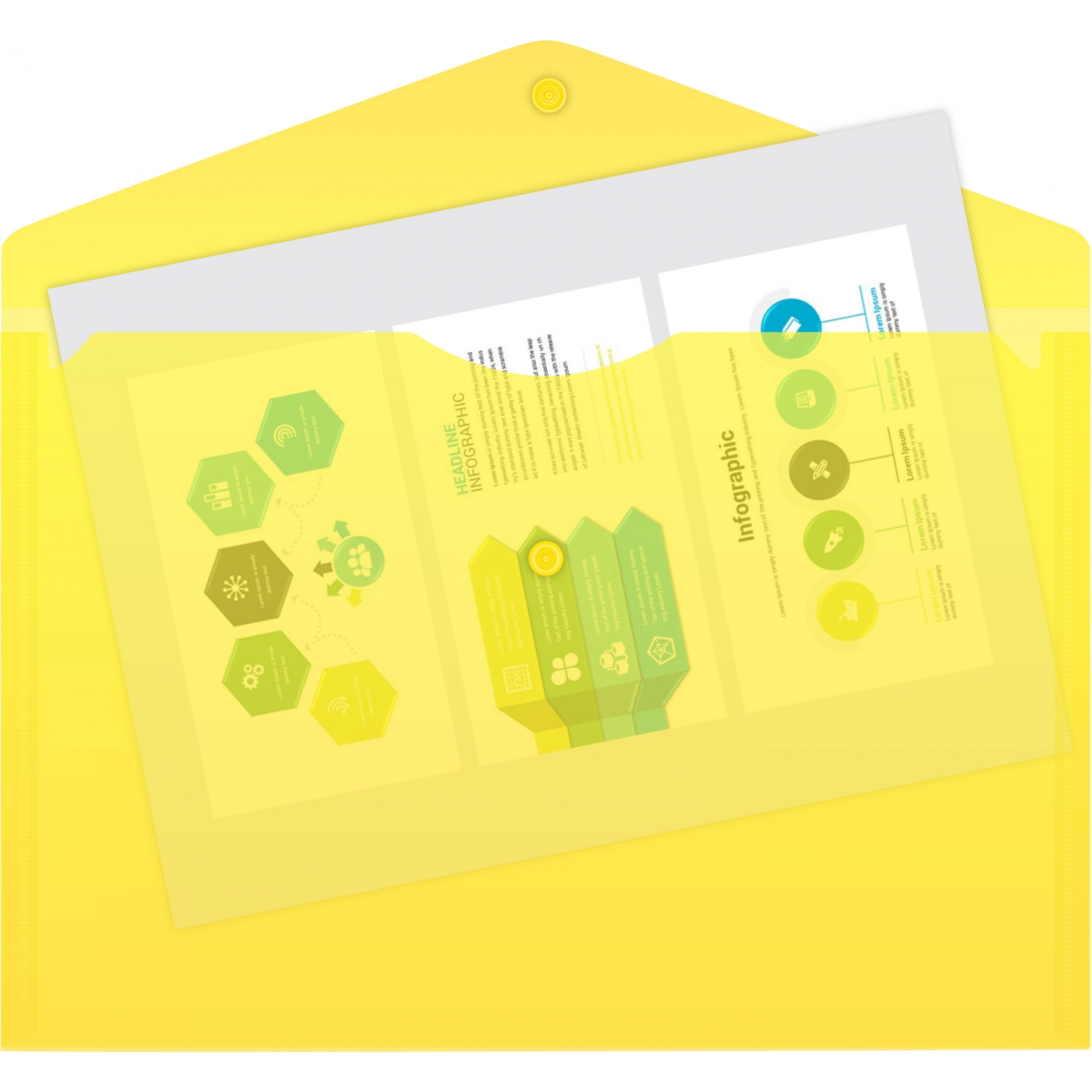 Папка-конверт Бюрократ PK803TYEL - -PK803TYEL - фото 3