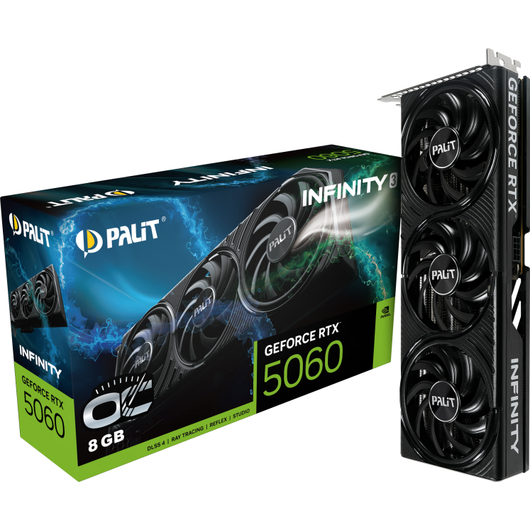 Видеокарта NVIDIA GeForce RTX 5060 Palit Infinity 3 OC 8Gb (NE75060T19P1-GB2063S) - фото 10