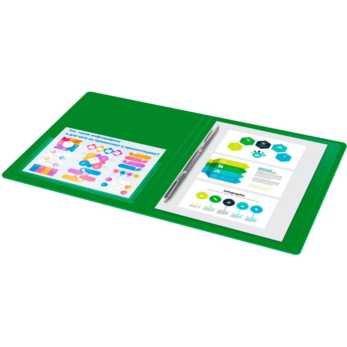 Папка с зажимом Бюрократ PZ07PGREEN - -PZ07PGREEN - фото 6