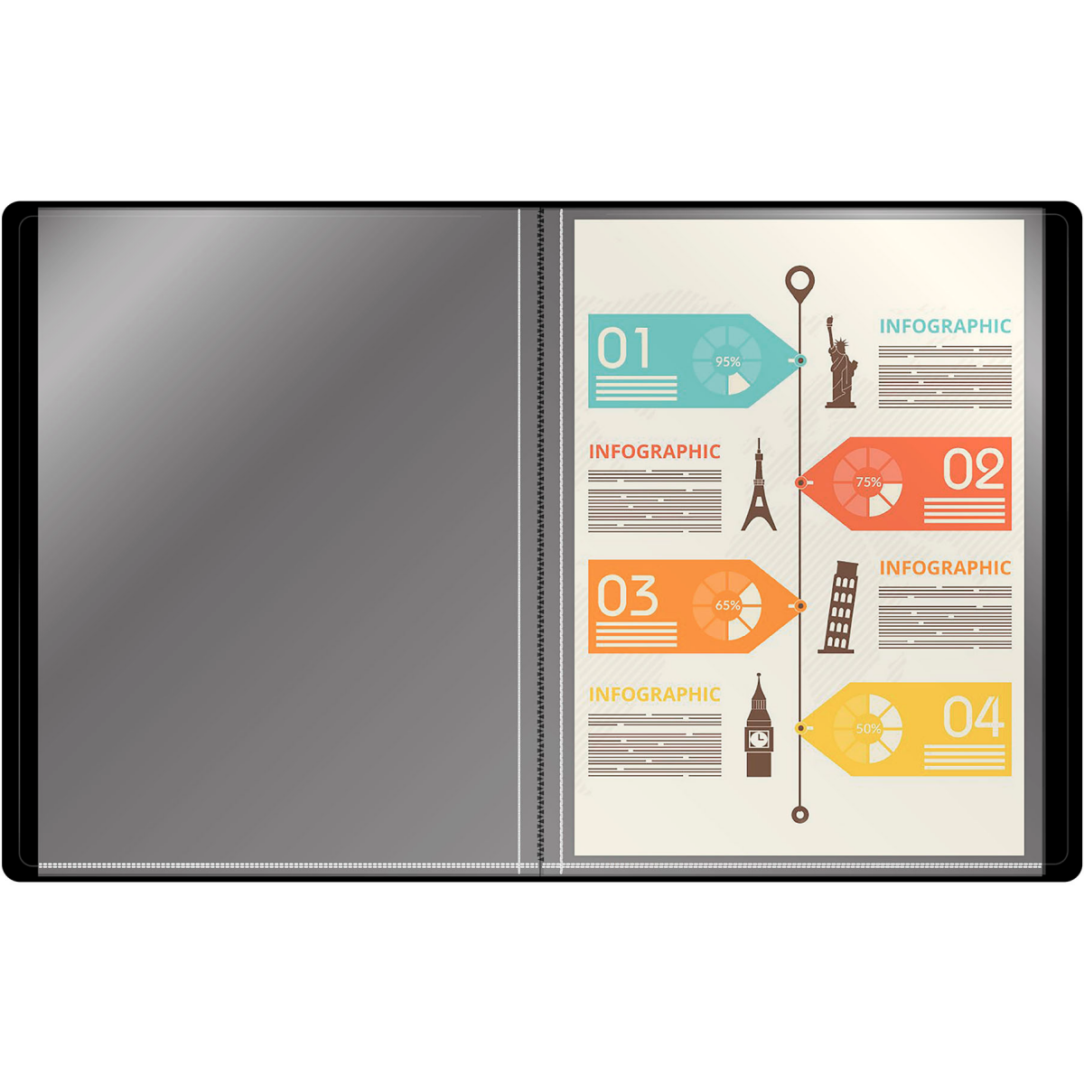 Папка файловая Бюрократ DLV20BBERRY - фото 4