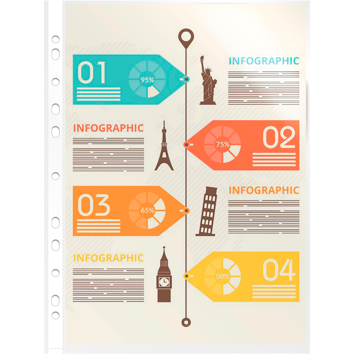 Файл-вкладыш Бюрократ 013BB10 (10 шт.) - фото 4