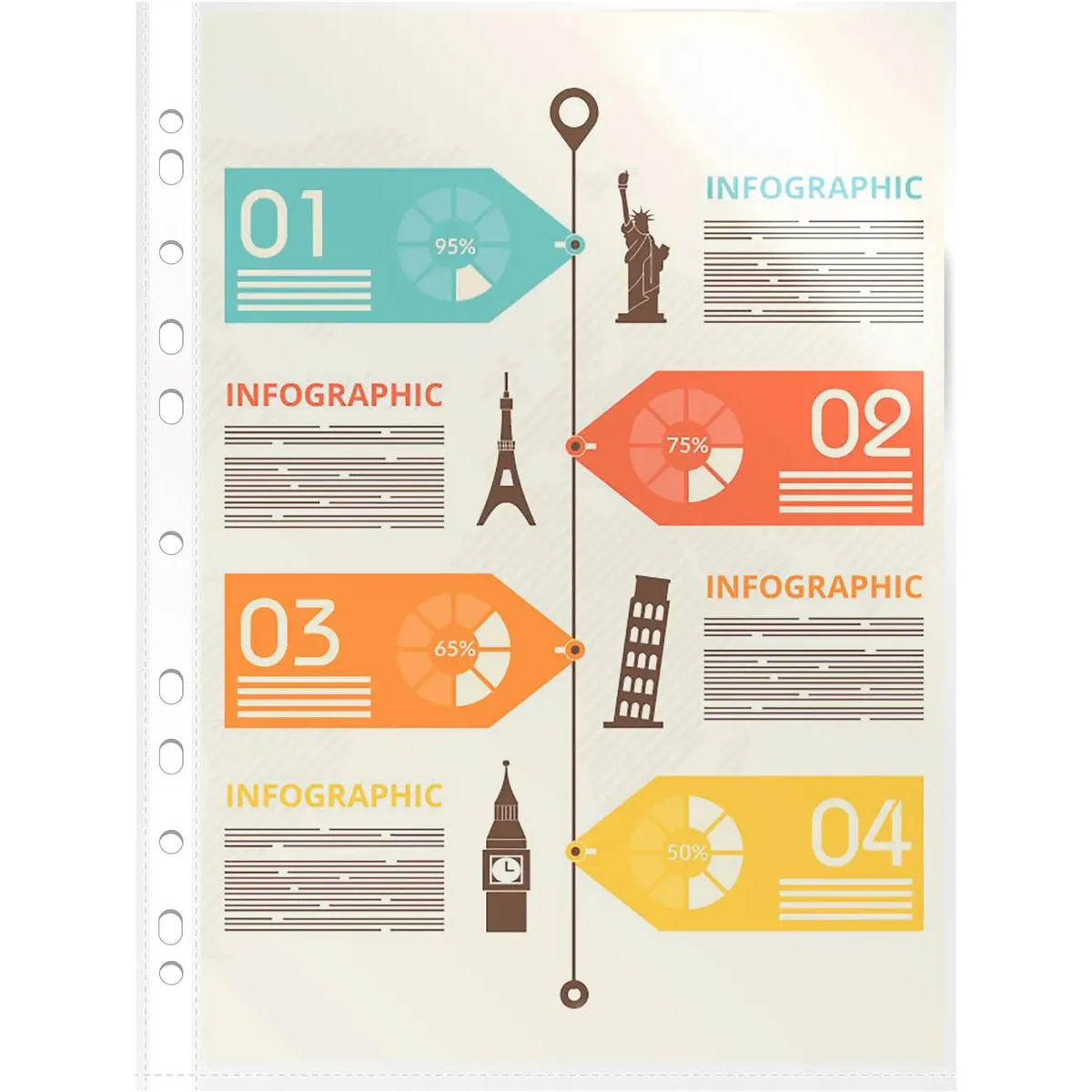 Файл-вкладыш Бюрократ 013BTEN60 (100 шт.) - фото 3