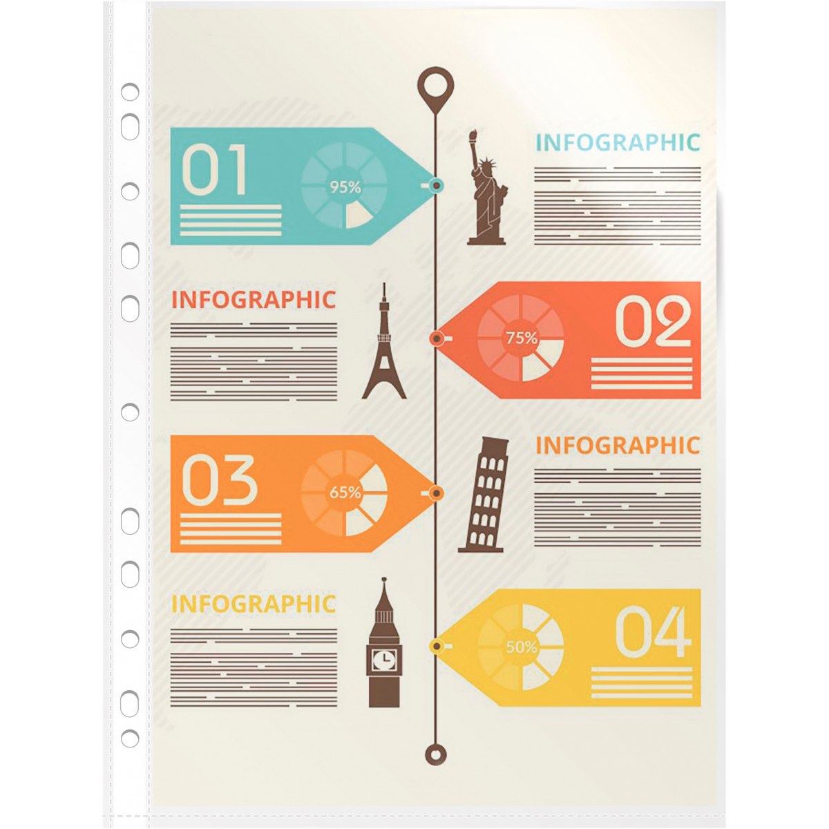 Файл-вкладыш Бюрократ 013BKLUX (100 шт.) - фото 4