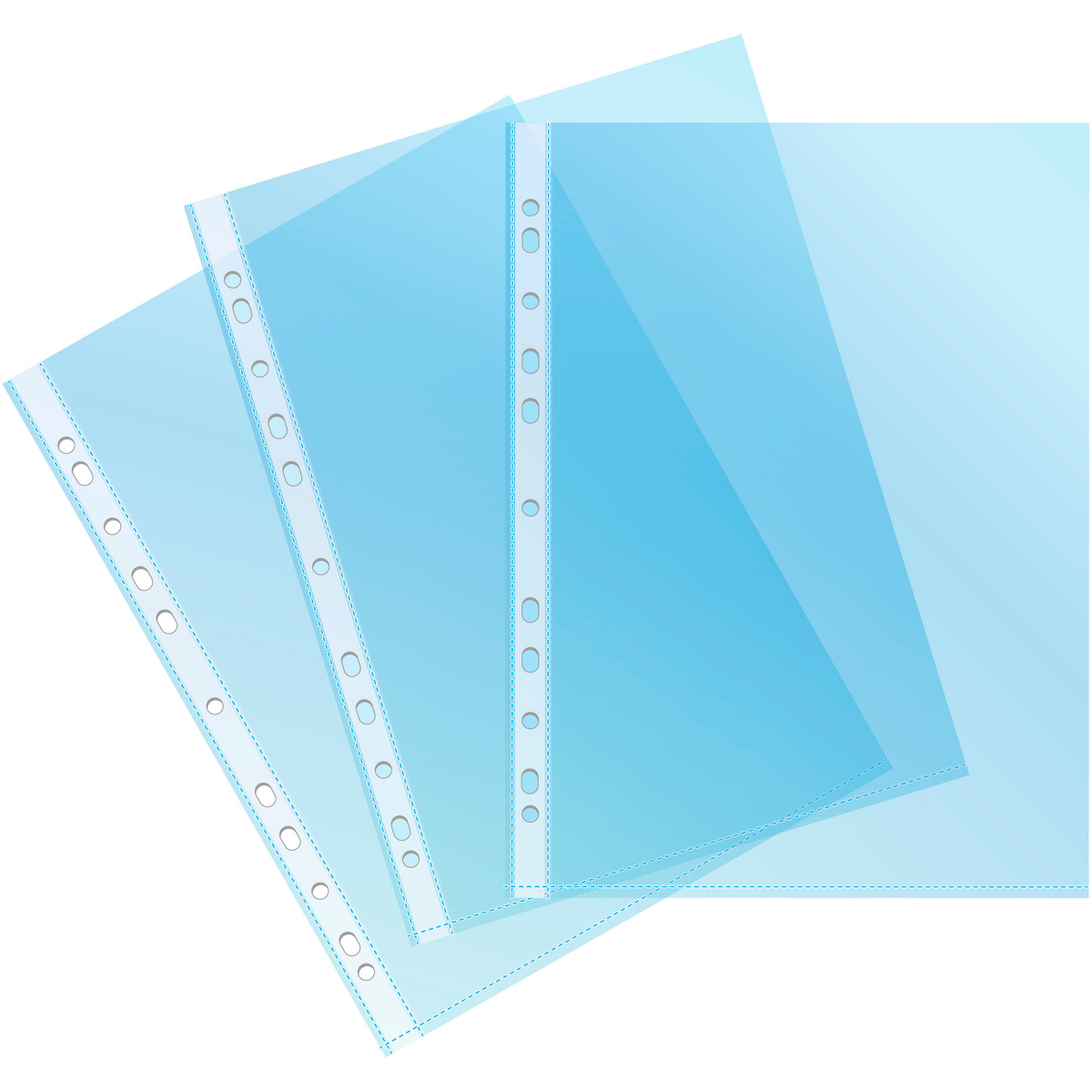 Файл-вкладыш Бюрократ 013BLUE (50 шт.) - -013ЬLUE - фото 2