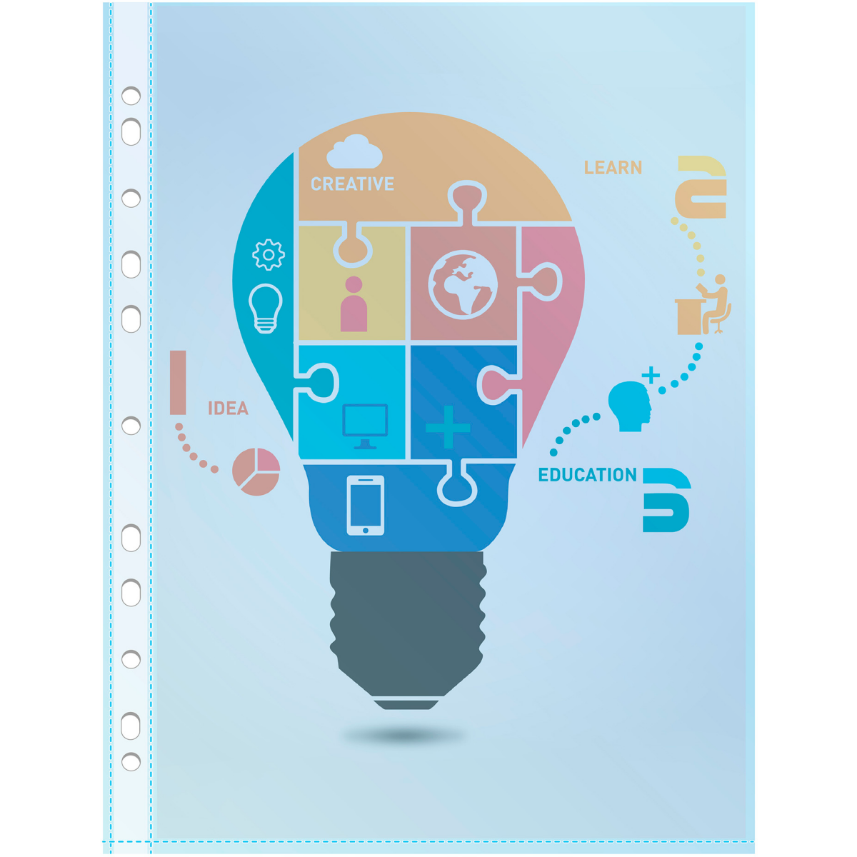 Файл-вкладыш Бюрократ 013BLUE (50 шт.) - -013ЬLUE - фото 4