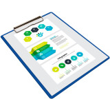 Папка-планшет Бюрократ PD6004/BLUE (-PD6004/BLUE)