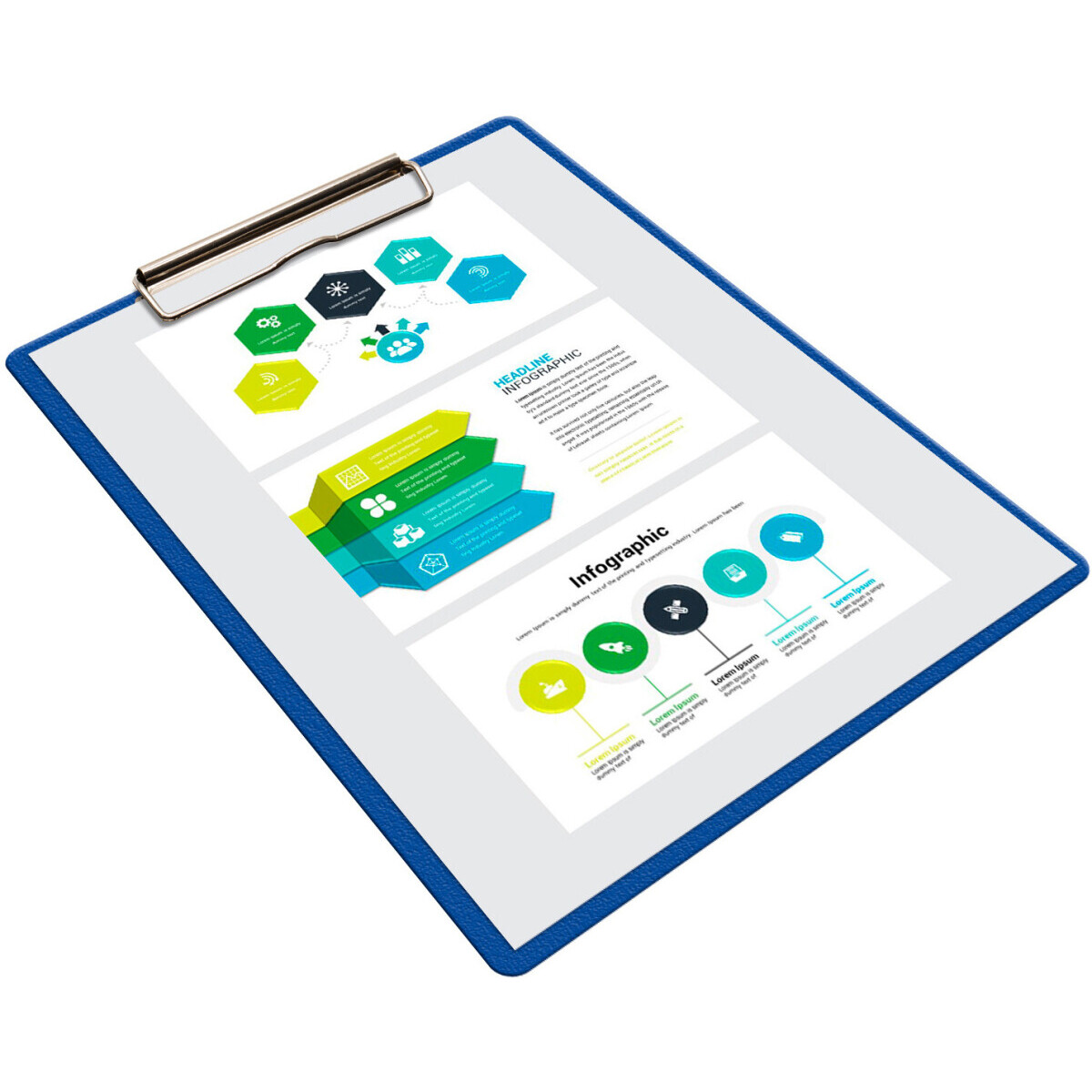 Папка-планшет Бюрократ PD6004/BLUE - -PD6004/BLUE - фото 5