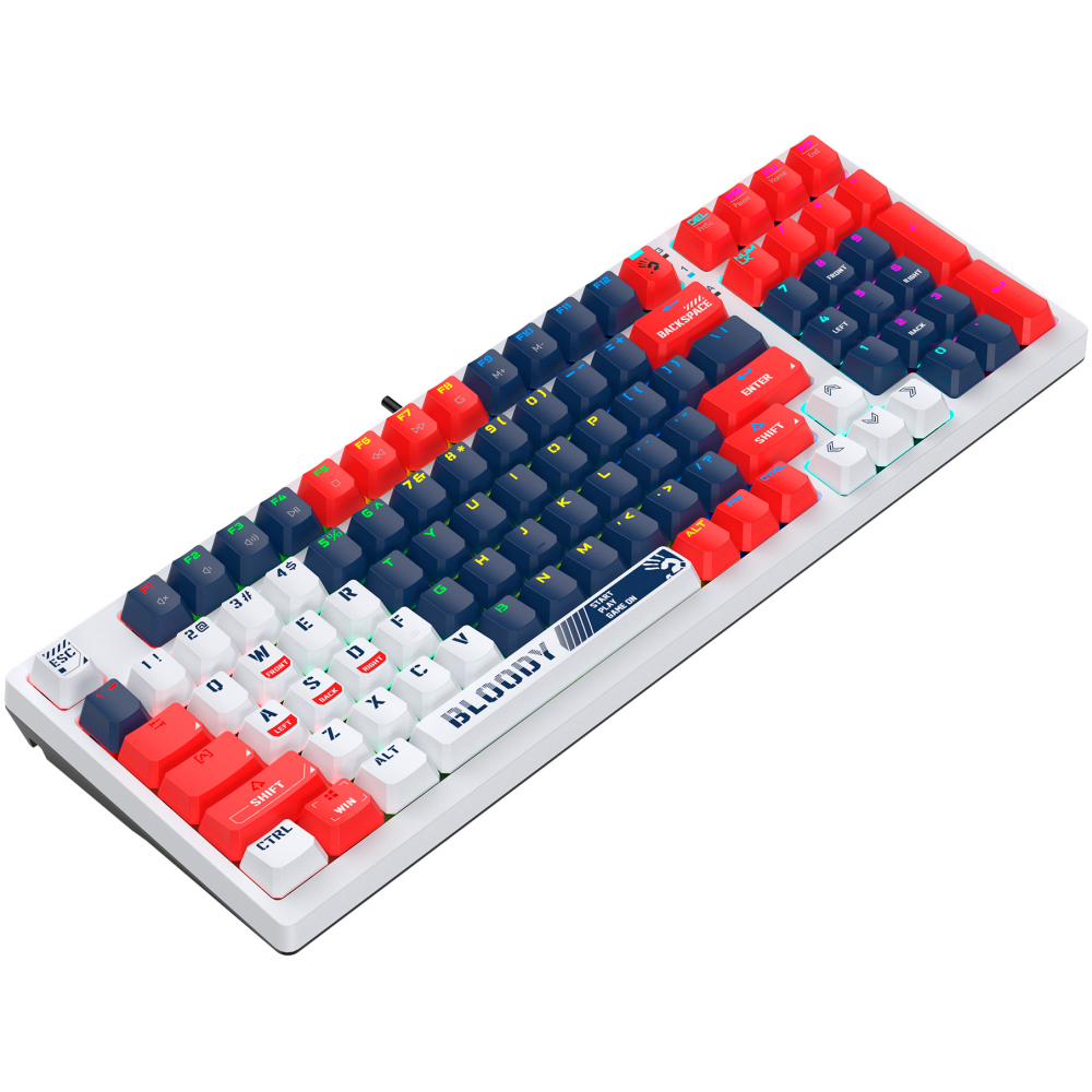 Клавиатура Bloody S98 Sports Navy Plus - фото 4
