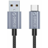 Кабель USB - USB Type-C, 1м, Orico GQA15-10 Black (GQA15-10-BK-BP)