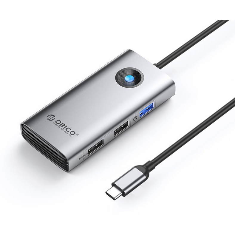 Док-станция Orico Type-C 5-in-1 5Gbps Multifunction Docking Station Gray - ORICO-PW11-5P-GY-EP