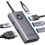 Док-станция Orico Type-C 5-in-1 5Gbps Multifunction Docking Station Gray (ORICO-PW11-5P-GY-EP)