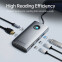 Док-станция Orico Type-C 5-in-1 5Gbps Multifunction Docking Station Gray - ORICO-PW11-5P-GY-EP - фото 4