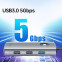 Док-станция Orico Type-C 5-in-1 5Gbps Multifunction Docking Station Gray - ORICO-PW11-5P-GY-EP - фото 5
