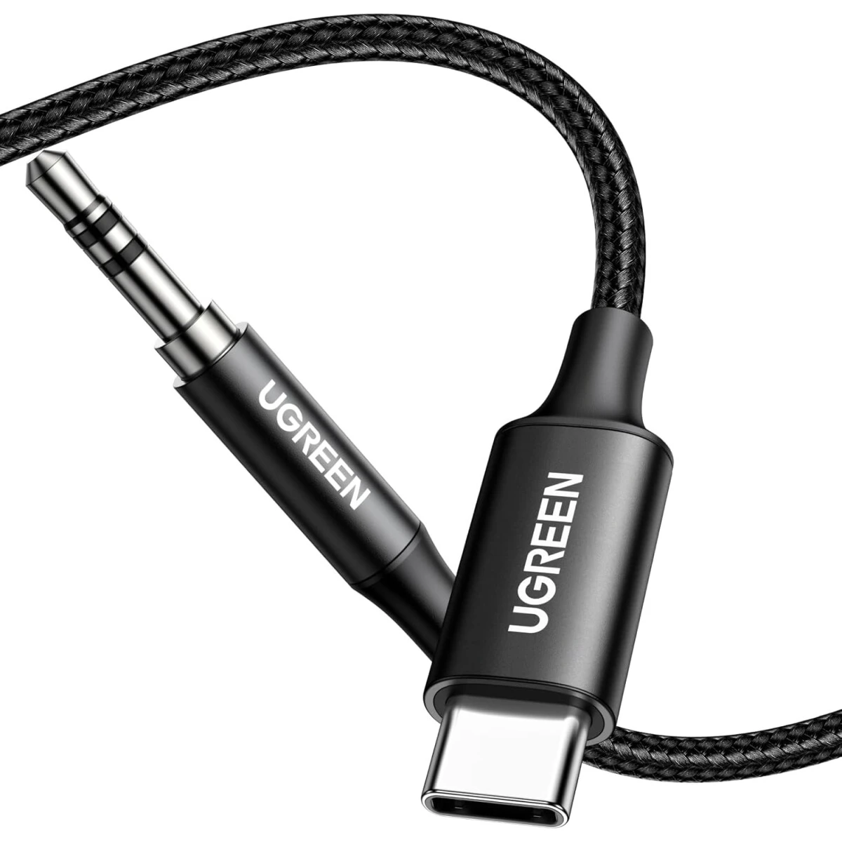 Кабель USB Type-C - 3.5 Jack, 1м, UGREEN CM450 (55734) Black - фото 2