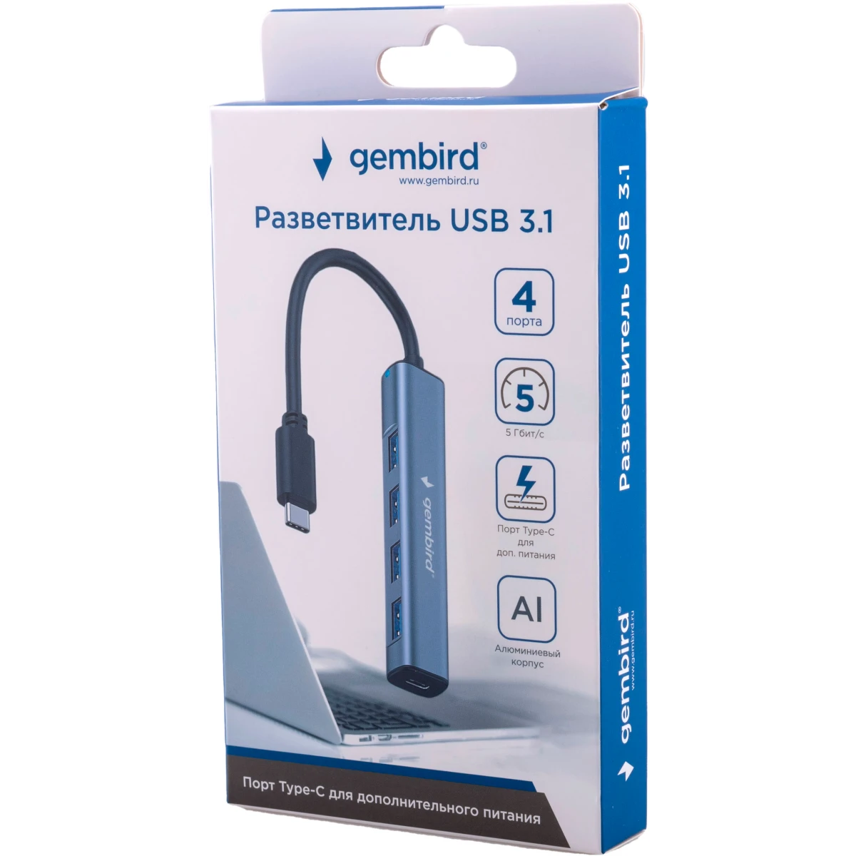 USB-концентратор Gembird UHB-C474 - фото 2