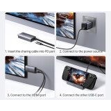 Кабель USB Type-C - HDMI, 2м, UGREEN CM675 (55330)