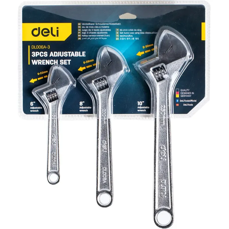 Набор гаечных ключей Deli DL006A-3 - фото 3