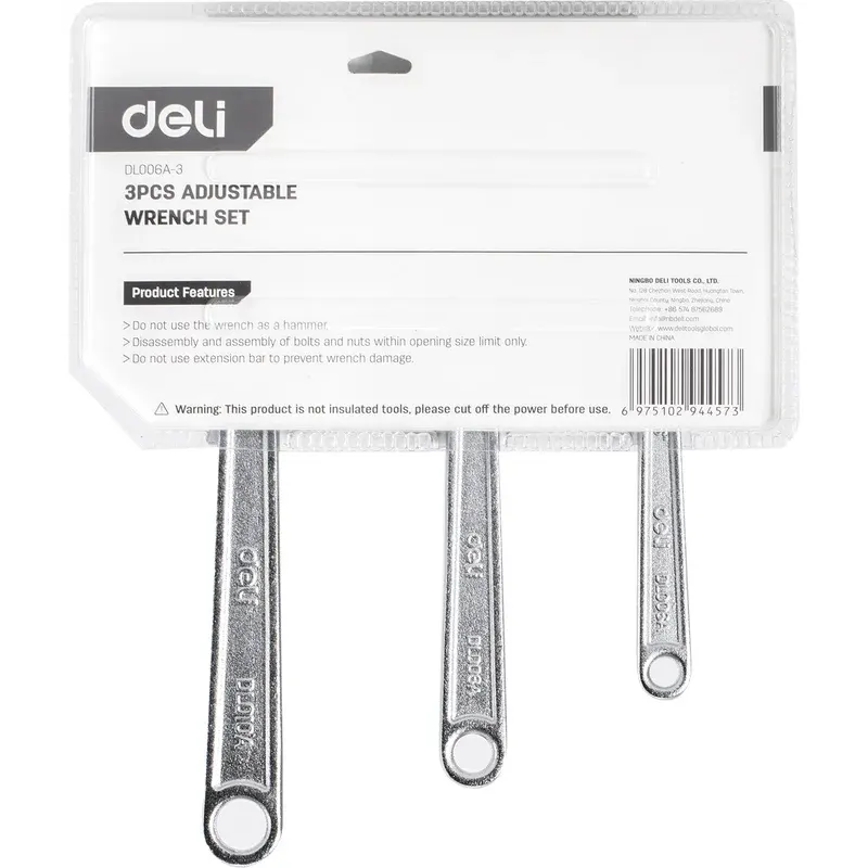 Набор гаечных ключей Deli DL006A-3 - фото 4