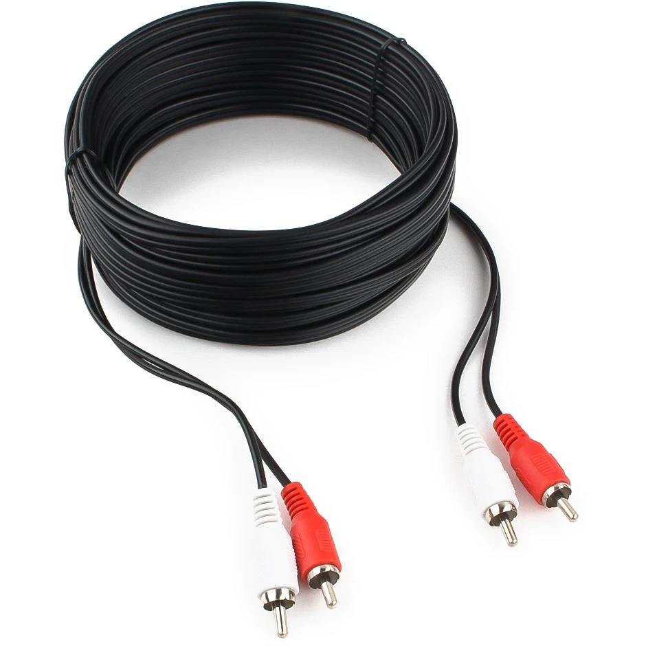Кабель 2x RCA (M) - 2x RCA (M), 10м, Cablexpert CCA-2R2R-10M-N - фото 2