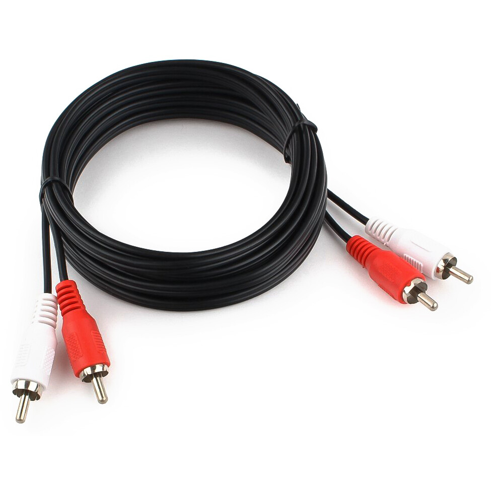 Кабель 2x RCA (M) - 2x RCA (M), 3м, Cablexpert CCA-2R2R-3M-N - фото 2