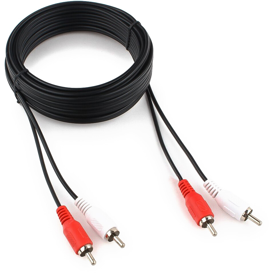 Кабель 2x RCA (M) - 2x RCA (M), 5м, Cablexpert CCA-2R2R-5M-N - фото 2