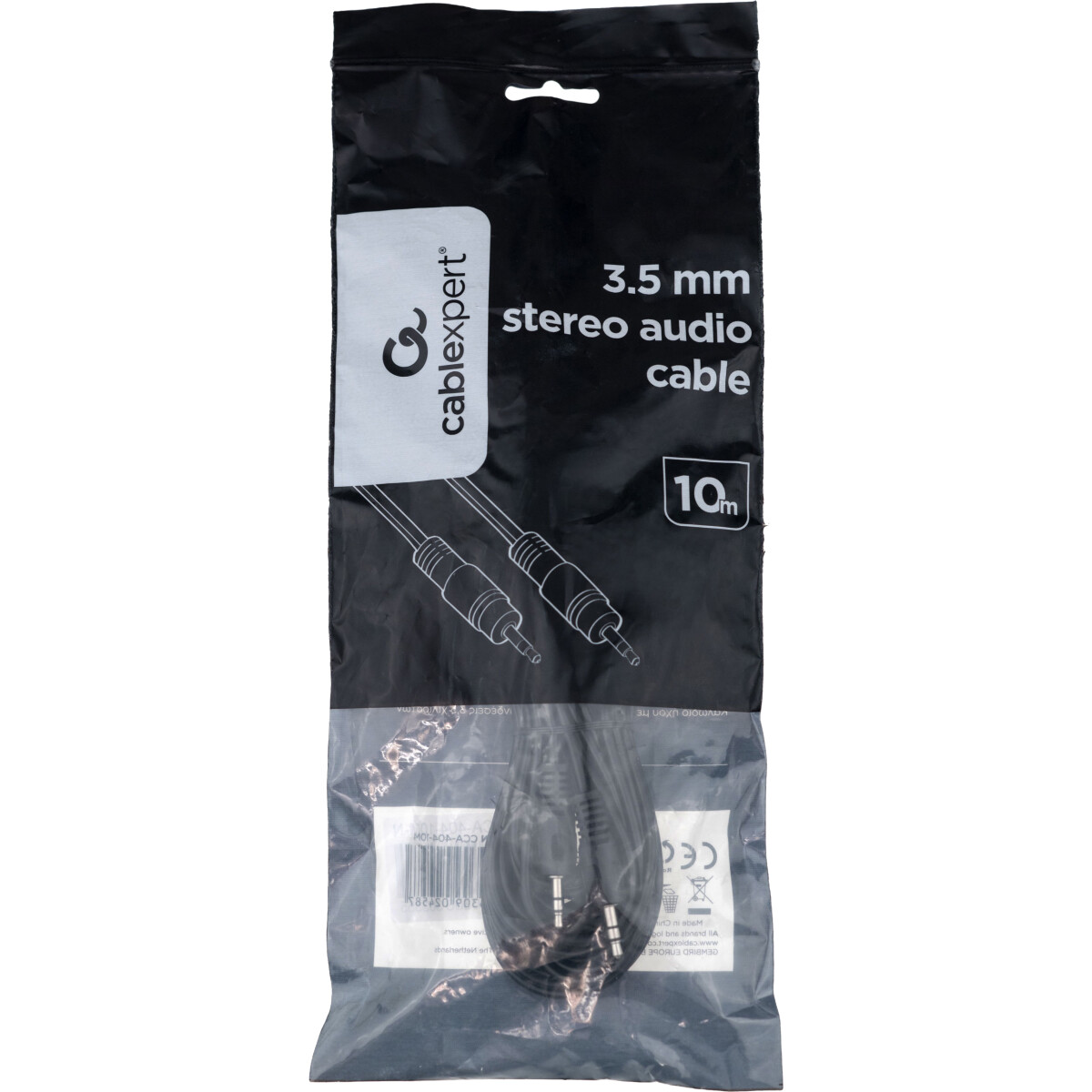 Кабель 3.5 Jack (M) - 3.5 Jack (M), 10м, Cablexpert CCA-404-10M-N - фото 3