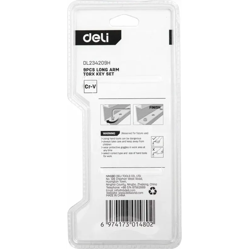 Набор шестигранных ключей Deli DL234209H - фото 5