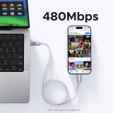 Кабель USB Type-C - USB Type-C, 1м, UGREEN L509 Pink (65092)