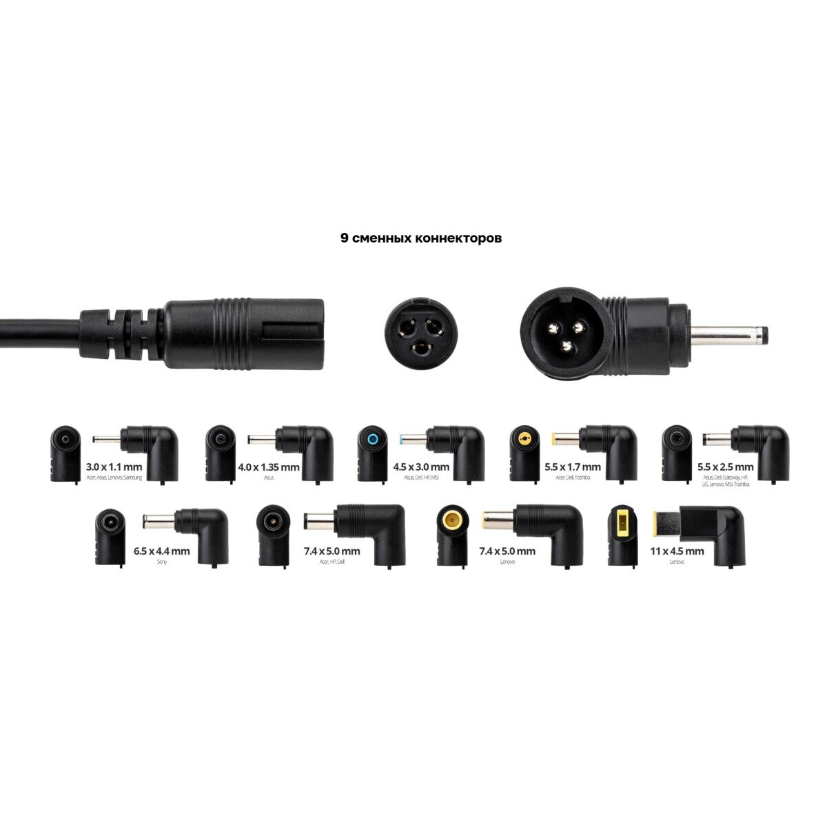 Блок питания для ноутбука TopON TOP-QI9 - фото 3