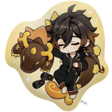 Подушка miHoYo Genshin Impact Zhongli Impression Chibi Shaped Pillow (6942421150787)