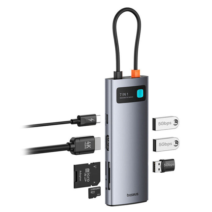 Док-станция Baseus Joystar 7 in 1 USB-C Hub - B00030708811-00 - фото 6