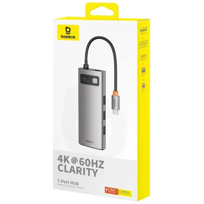 Док-станция Baseus Joystar 7 in 1 USB-C Hub - B00030708811-00 - фото 7