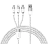 Кабель USB - microUSB/USB Type-C/Lightning, 1.2м, Baseus CAXS000002