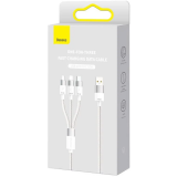 Кабель USB - microUSB/USB Type-C/Lightning, 1.2м, Baseus CAXS000002