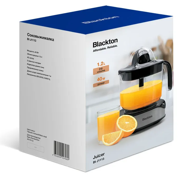 Соковыжималка Blackton Bt J1113 Black/Silver - фото 4