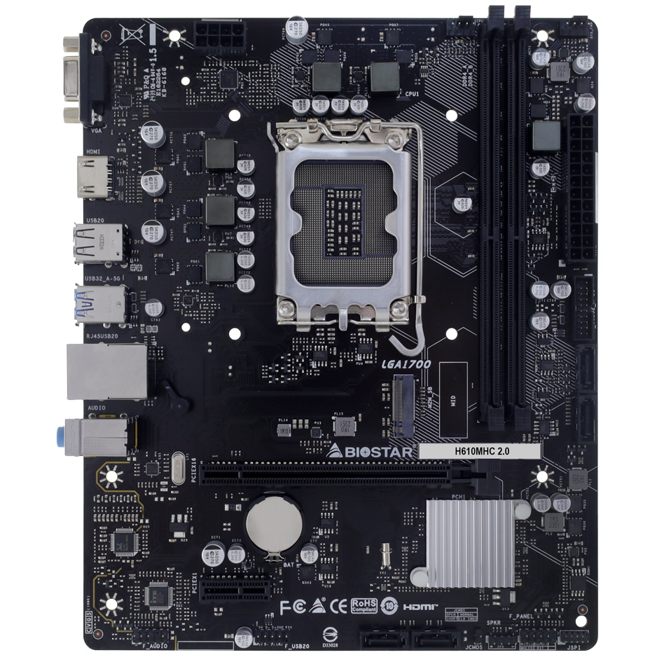Материнская плата Biostar H610MHC 2.0