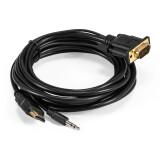 Кабель HDMI (M) - VGA (M), 3м, ExeGate EX-HDMIM-VGAM-3.5JackS-3.0 (EX294720RUS)