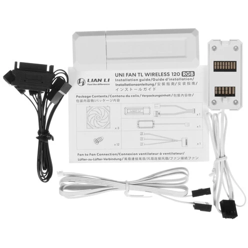 Вентилятор для корпуса Lian Li UNI Fan TL Wireless ARGB 120 White (3 шт.) - G99.12TL1W3W.R0 - фото 7
