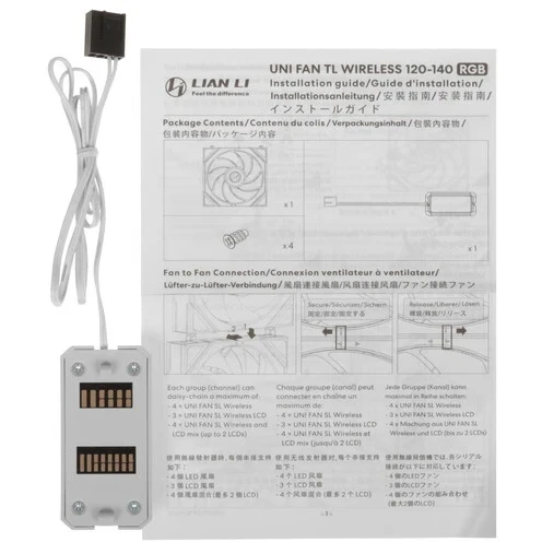 Вентилятор для корпуса Lian Li UNI Fan TL Wireless ARGB 120 Reverse White - G99.12RTL1W1W.R0 - фото 6