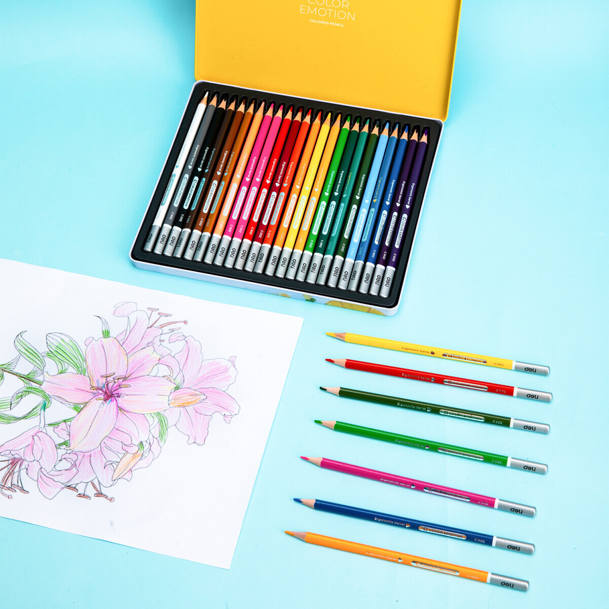 Набор карандашей Deli EC00225 - фото 4