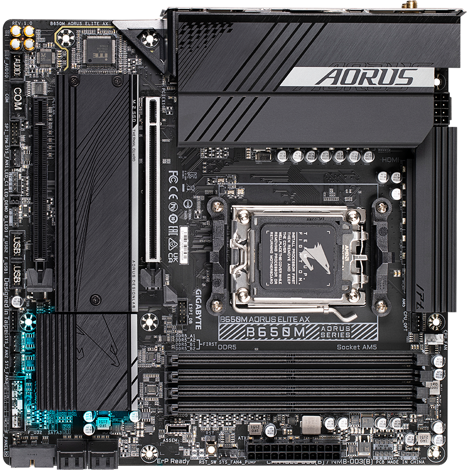 Материнская плата Gigabyte B650M AORUS ELITE AX OEM - фото 2