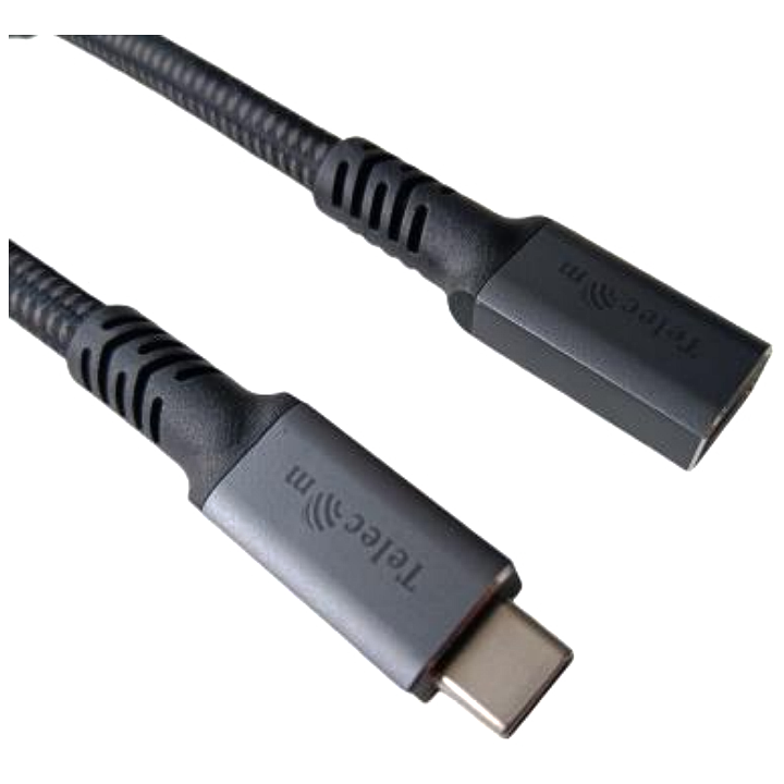 Кабель удлинительный USB Type-C - USB Type-C (F), 0.8м, Telecom TUS845-0.8M