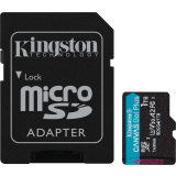 Карта памяти 1Tb MicroSD Kingston Canvas Go! Plus + SD адаптер (SDCG4/1TB)