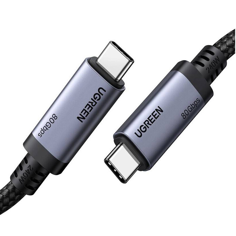 Кабель USB Type-C - USB Type-C, 1м, UGREEN L706 Grey - 65383