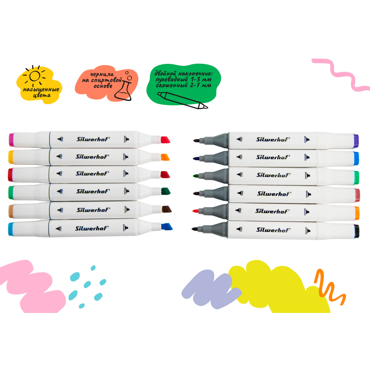 Набор маркеров Silwerhof 1509936 - фото 7